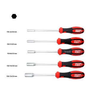 F20-b05 5 Parça C-plus Lokma Uçlu Tornavida Takımı