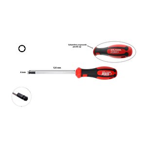6 Mm Topbaşlı Allen Uçlu Tornavida F23-060-125