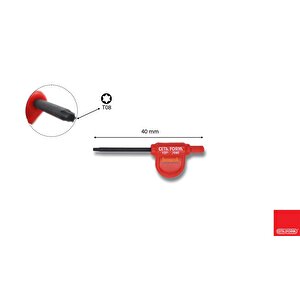 T8 P Saplı Torx Bayrak Tornavida F37-08