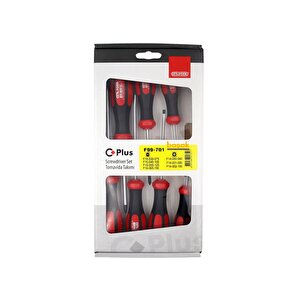F99-701 7 Parça C-plus Tornavida Takımı - Düz/yıldız