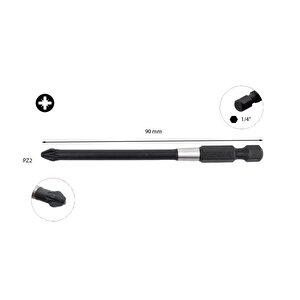 Pz2 X 90 Mm Darbeli Yıldız Bits Uç Cb/912tm