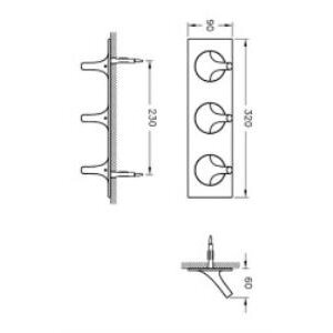 Vitra Istanbul Askı A48012 Üçlü - Krom
