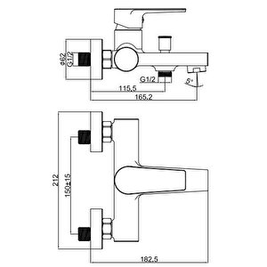 Sharp İkili Lavabo Ve Banyo Bataryası Seti Sr1500+sr2510