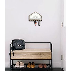 Cajuart Gri Kahverengi Üçgen Keys For Home Askı Anahtarlık Dekor