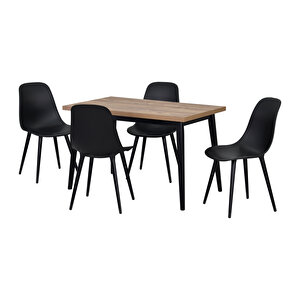 Vilinze Eames Sandalye Avanos Ahşap Mutfak Masası Takımı - 70x120 Cm