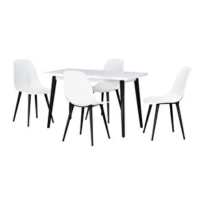 Vilinze Eames Sandalye Avanos Ahşap Mutfak Masası Takımı - 70x120 Cm