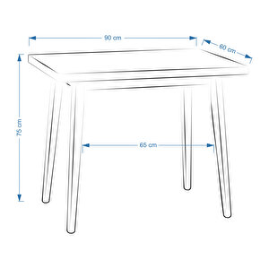 Vilinze Eames Sandalye Avanos Ahşap Mutfak Masası Takımı - 60x90 Cm