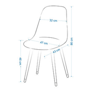 Vilinze Eames Sandalye Avanos Yuvarlak Ahşap Mutfak Masası Takımı - 90x90 Cm