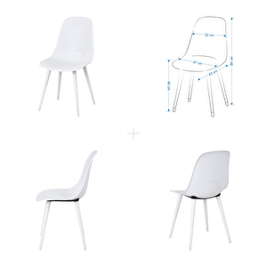 Tilia Beyaz Plastik Bahçe Balkon Bistro Seti Katlanır Masa 60*60 Cm