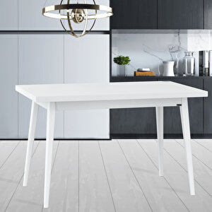 Vilinze Avanos Sabit Mdf Beyaz Mutfak Masası - 70x120 Cm