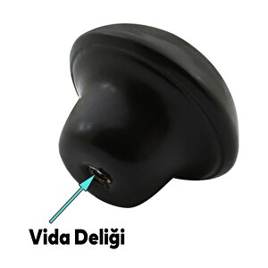 Noktalı Mantar Düğme Kulp Çekmece Dolap Dolabı Kapak Kulpu Kulbu Siyah Metal Kulpları Mobilya Mutfak
