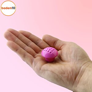 Noktalı Mantar Düğme Kulp Çekmece Bebek Çocuk Genç Odası Dolap Kapak Kulpu Kulbu Pembe Metal Kulp