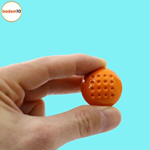 Noktalı Mantar Düğme Kulp Çekmece Bebek Çocuk Genç Odası Dolap Kapak Kulpu Kulbu Turuncu Metal Kulp