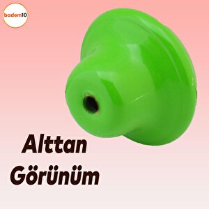 Mantar Dolap Kulpu Mutfak Çekmece Kulpu Kulpları Düğme Top Kulp Kapak Kulbu Yeşil Noktalı Metal Kulp