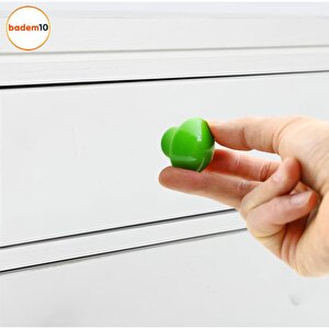 Mantar Düğme Kulp Çekmece Bebek Çocuk Genç Odası Dolap Kapak Kulpu Kulbu Yeşil Metal Kulp