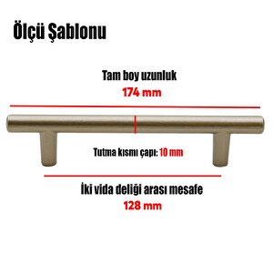 Gül Boylu Çekmece Dolap Kapak Kulpu Kulbu 128 Mm Saten Metal Kulp