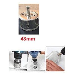 48mm Cam Fayans Mermer Granit  Delme Pancı Boru Tipi Elmas Karot matkap Ucu