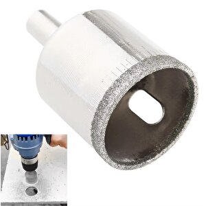 55mm Mermer Granit Fayans Cam Yuvarlak Delme Panç Elmas Uç Yuvarlak Açma Matkap İçin Karot