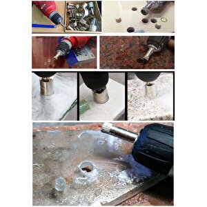 Cam Fayans Mermer Granit Porselen Delme Pancı Boru Tipi Elmas Karot Uç 3mm 5mm 6mm (3lü)