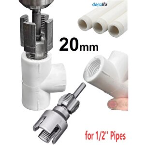 Pcv Su Borusu için iç Dış Klavuz Açma Aleti 1/2 Pprc Plastik Borular için diş açma Pafta Aparatı 20mm