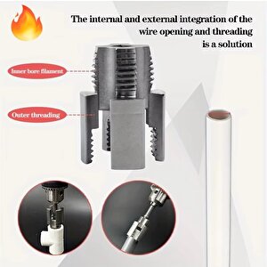 Pcv Su Borusu için iç Dış Klavuz Açma Aleti 1/2 Pprc Plastik Borular için diş açma Pafta Aparatı 20mm