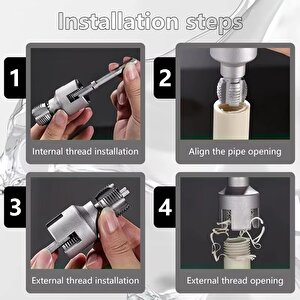 Pcv Su Borusu için iç Dış Klavuz Açma Aleti 1/2 Pprc Plastik Borular için diş açma Pafta Aparatı 20mm