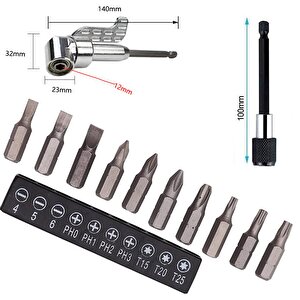 Matkap Için Vidalama Uç Seti Altıgen Hex Köşe Kör Vidalama Aparatı Hızlı Bits Değiştirme Adaptörü