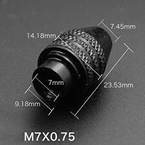 Banco Bn5 Ban-co Mini Gravür Makinası Için Otomatik Mandren 3 Çeneli Anahtarsız Mandrel 7mm Penset
