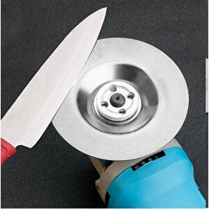 bıçak satır balta bileme diski 100mm elmaslı bileme eğeleme disk avuç taşlama spiral uyumlu