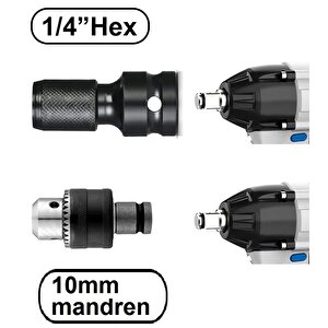 darbeli somun sökme makinesi için metal Mandren ve vidalama  bits Adaptör seti 1/2 hex dönüştürücü