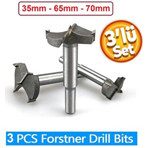 Ahşap Delme Panç Seti 35mm 65mm 70mm 3lü Karot Set Matkap freze ucu Menteşe yuva açma