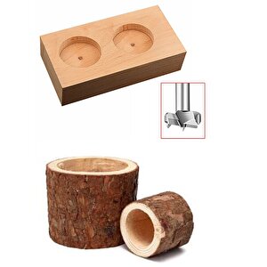 Ahşap Delme Panç Seti 35mm 45mm 60mm 3lü Karot Set Matkap freze ucu