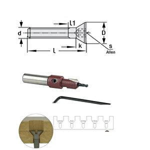 3 Mm Havşa Uçlu Matkap Ucu 10x10x3.0mm Ahşap için Havşa Başı açma frezesi