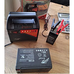 Motosiklet Araç Tekne Aküleri Pilli çocuk arabaları için Akü Şarj Cihazı 6/12 V 6 Amper Led Göstergeli araba aküsü şarj Makinesi