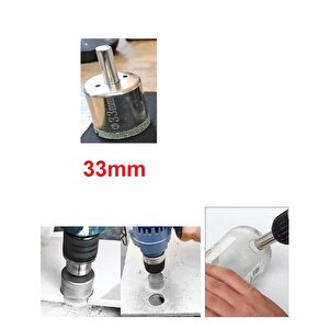Mermer Granit Fayans Seramik  Cam Delme Elmas Uç 33mm Karot Matkap Uç