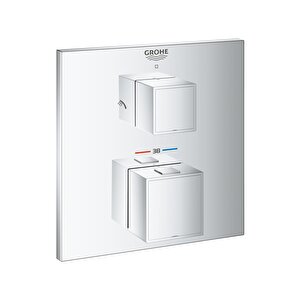 Grohtherm Cube Termostatik Banyo Duş Bataryası 2 Çıkışlı Divertörlü- 24154000