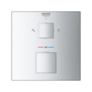 Grohtherm Cube Termostatik Banyo Duş Bataryası 2 Çıkışlı Divertörlü- 24154000
