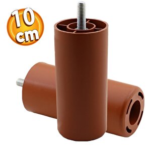Mobilya Kanepe Koltuk Baza Yükseltme Yükseltici M8 Civatalı Incediş Destek Ayağı Ayakları Kahve 10cm
