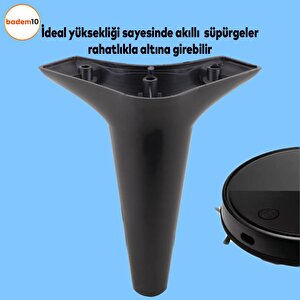 Aspen Lüks Mobilya Kanepe Sehpa Tv Ünitesi Koltuk Ayağı 15 Cm Baza Ayak Siyah