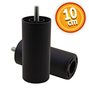 Gizli Mobilya Kanepe Sehpa Tv Ünitesi Koltuk Orta Destek Ayağı 10 Cm Siyah Baza Ayak