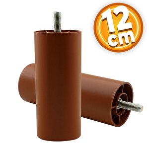 Gizli Mobilya Kanepe Sehpa Tv Ünitesi Koltuk Orta Destek Ayağı 12 Cm Kahverengi Baza Ayak