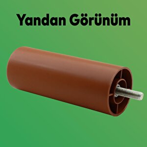 Gizli Mobilya Kanepe Sehpa Tv Ünitesi Koltuk Orta Destek Ayağı 12 Cm Kahverengi Baza Ayak