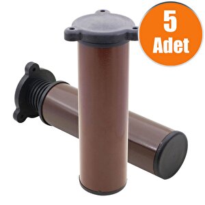 Mobilya Kanepe Baza Koltuk Metal Destek Ayağı Ayarlanabilir Orta Destek 15 Cm Kahverengi Ayak (5 Adet)