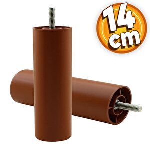 Gizli Mobilya Kanepe Sehpa Tv Ünitesi Koltuk Orta Destek Ayağı 14 Cm Kahverengi Baza Ayak