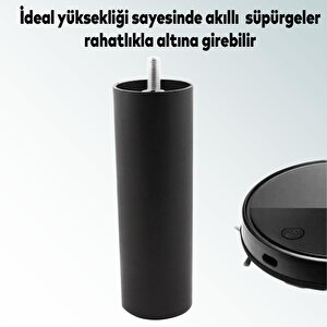Gizli Mobilya Kanepe Sehpa Tv Ünitesi Koltuk Orta Destek Ayağı 15 Cm Siyah Baza Ayak