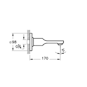 Vitra Suit L A4249126 Ankastre Çıkış Ucu - Bakır