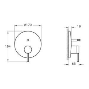 Vitra Origin Ankastre Banyo Bataryası A4262026 Sıva Üstü Grubu - Minibox - Bakır