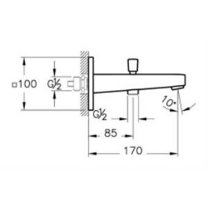 Artema Root Square Çıkış Ucu A42740 El Duşu Çıkışlı - Krom