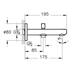 Artema Root Round A42719 El Duşu Çıkış Ucu, Krom