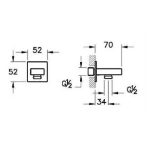 Artema Root Square Ankastre El Duşu Çıkışı A4523326 Bakır